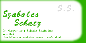 szabolcs schatz business card